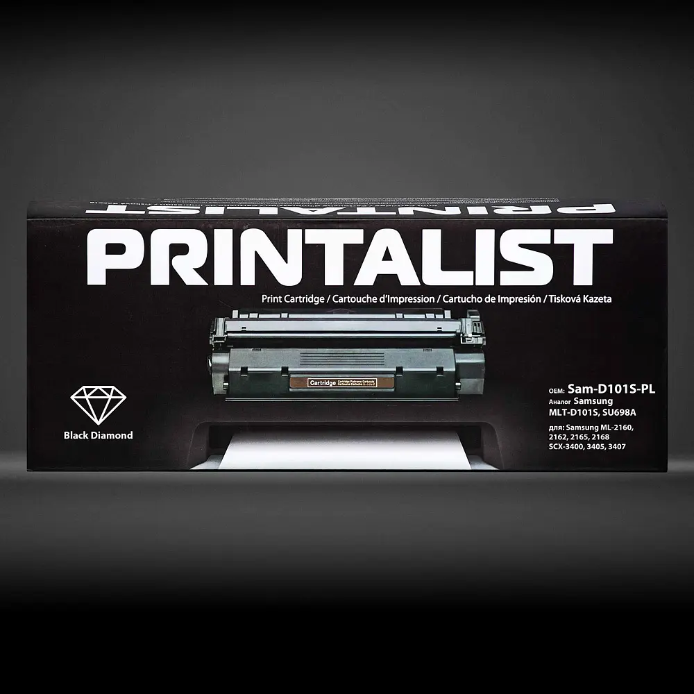 Картридж тон. PRINTALIST для Samsung ML-2160/2165/SCX-3400 аналог MLT-D101S, SU698A Black ( 1500 ст.) (Sam-D101S-PL) - фото 4