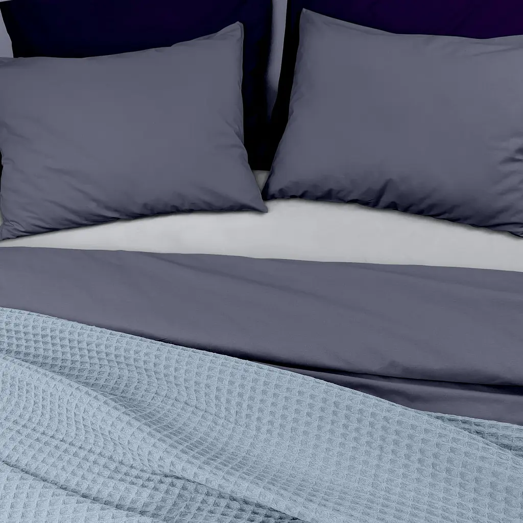 Плед-покривало Cosas Maya Greek Waffle вафельний 160х230 см сизий (Blanket_47Maya_GreekWaffle_160x230) - фото 2