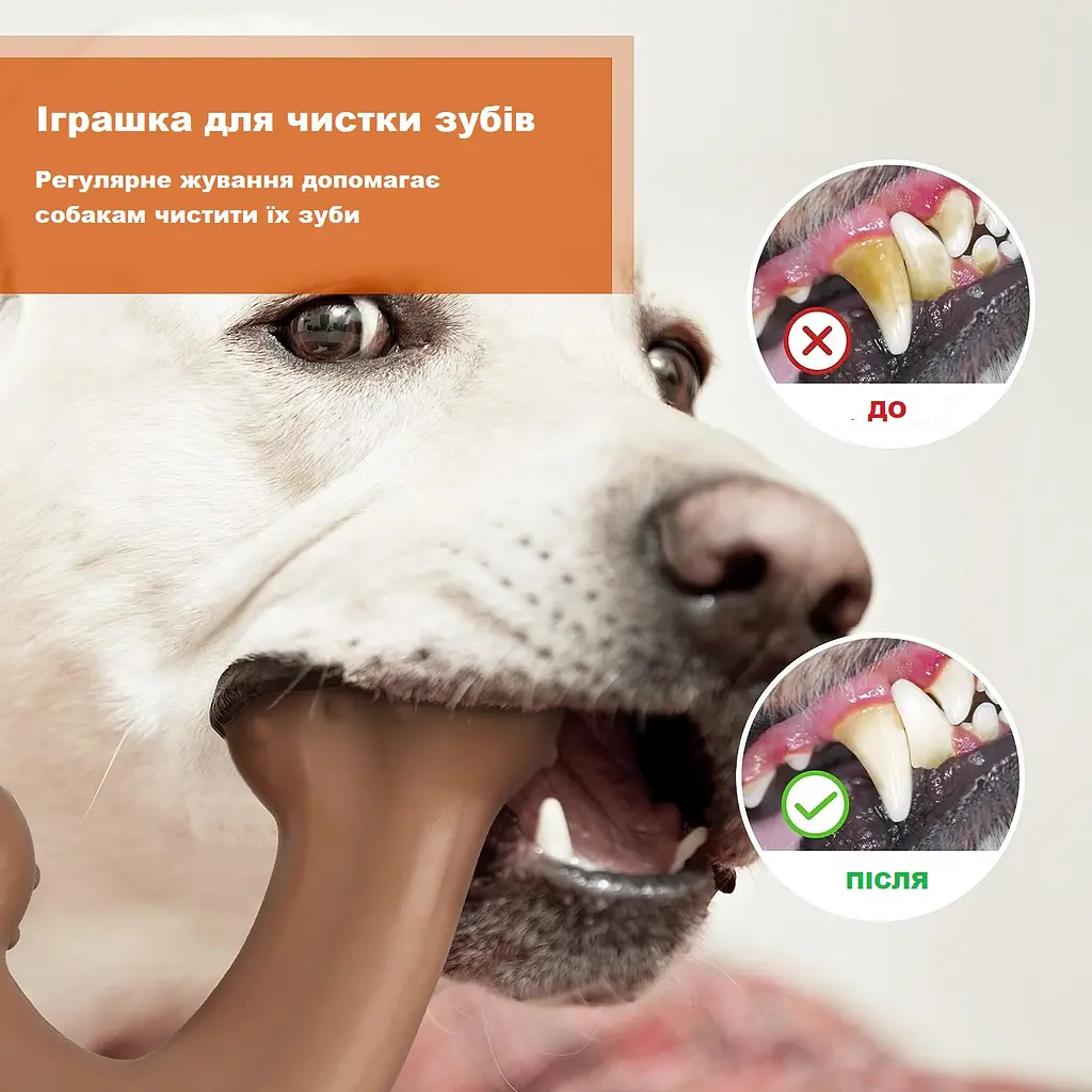 Іграшка для жування для собак Derby Double Bone Tug Toy - фото 4