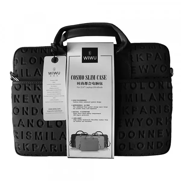 Сумка для ноутбука Wiwu Cosmo Laptop Bag Slim 13.3 черный - фото 2