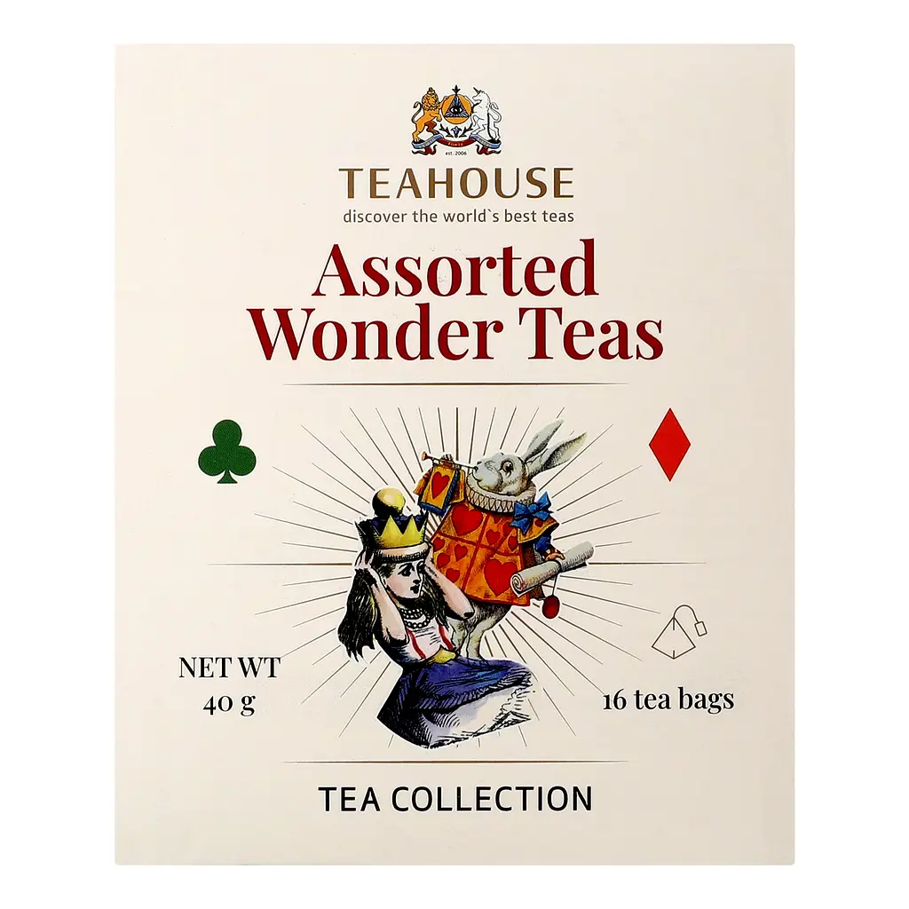 Чай ассорти Teahouse Assorted Wonder Teas Алиса в пирамидках 40 г (16 шт. х 2.5 г) - фото 2