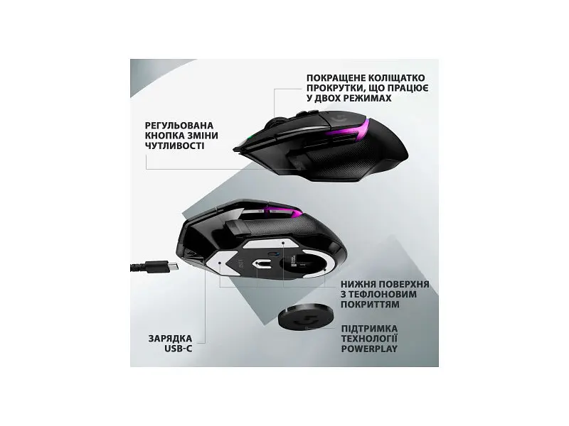 Миша Logitech G502 X PLUS Black (910-006162) - фото 7