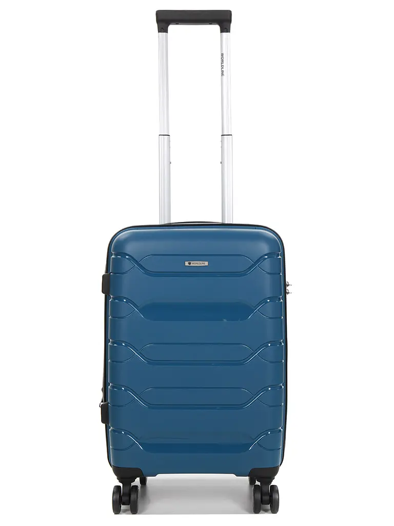 Валіза маленька S поліпропілен Worldline Airtex 282 46л 54×36×23см Синій - фото 2