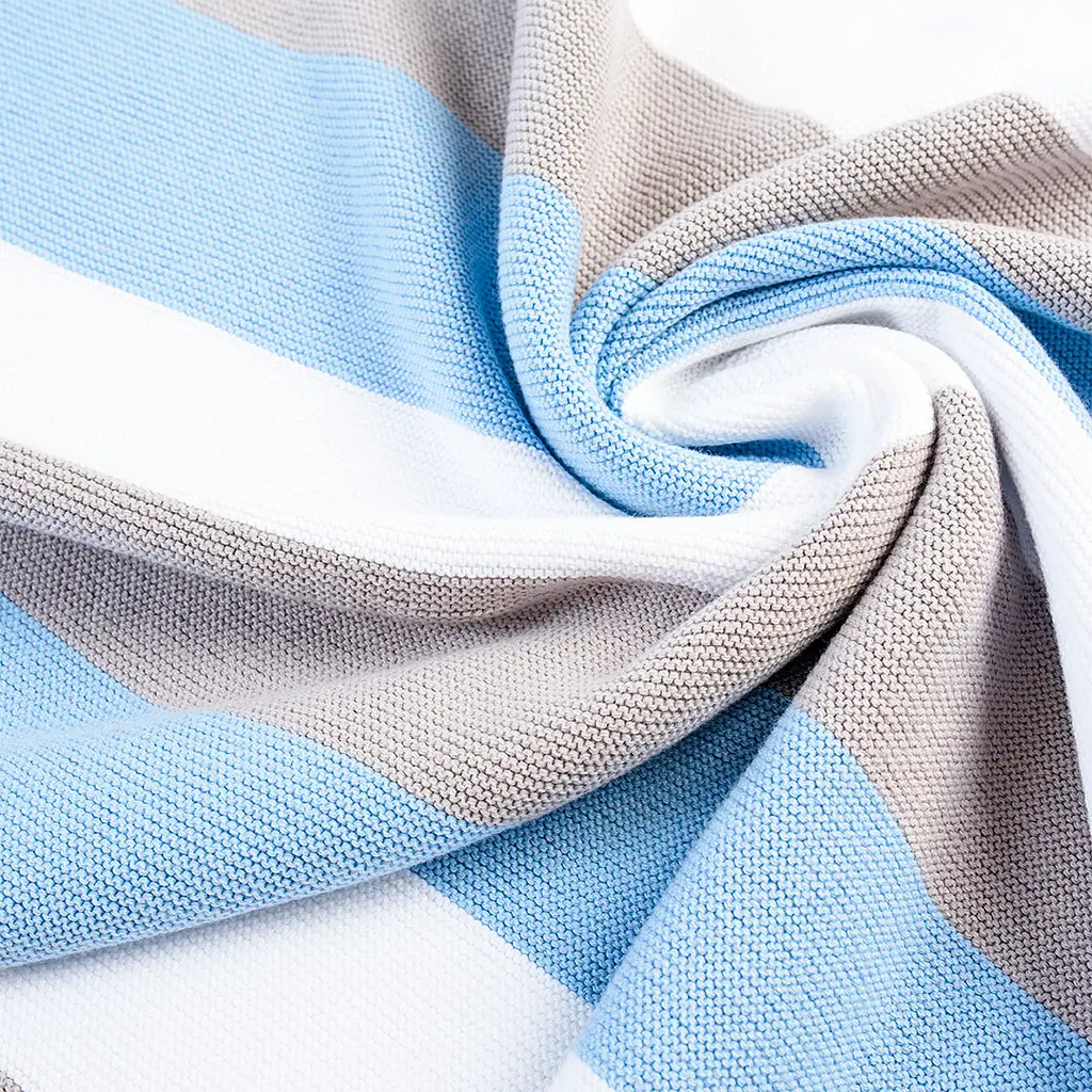 Дитячий плед в'язаний Ideia + шапочка, блакитний, 90х70 см (8-29909) - фото 5