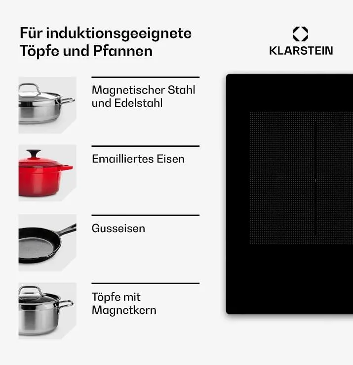 Индукционная плита Klarstein Masterzone 90 Slim Flex 4 (10045796) - фото 3