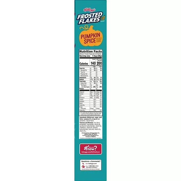 Хлопья Kellogg's Frosted Flakes Pumpkin Spice 484g - фото 5