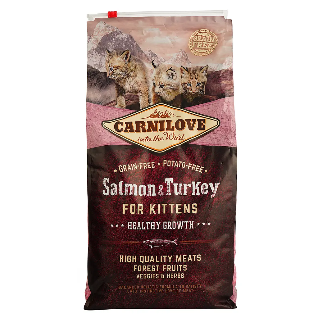 Сухой корм для котят Carnilove Cat Salmon&Turkey Kitten с лососем и индейкой 6 кг - фото 2