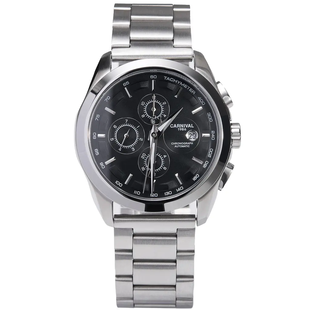 Наручний годинник чоловічий Carnival Genius Prime Silver 2 ремінці Сріблястий (3599)
