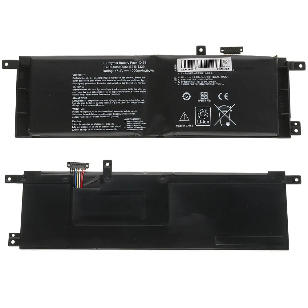 Батарея для ноутбука Asus B21N1329 (X453MA X553MA series) 7.2V 4000mAh 29Wh Чорний - фото 2
