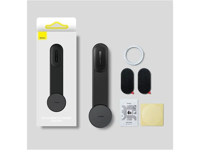Автомобільний тримач для смартфона BASEUS C02 Magnetic Phone Holder Cluster Black (SUCC000201) - фото 7