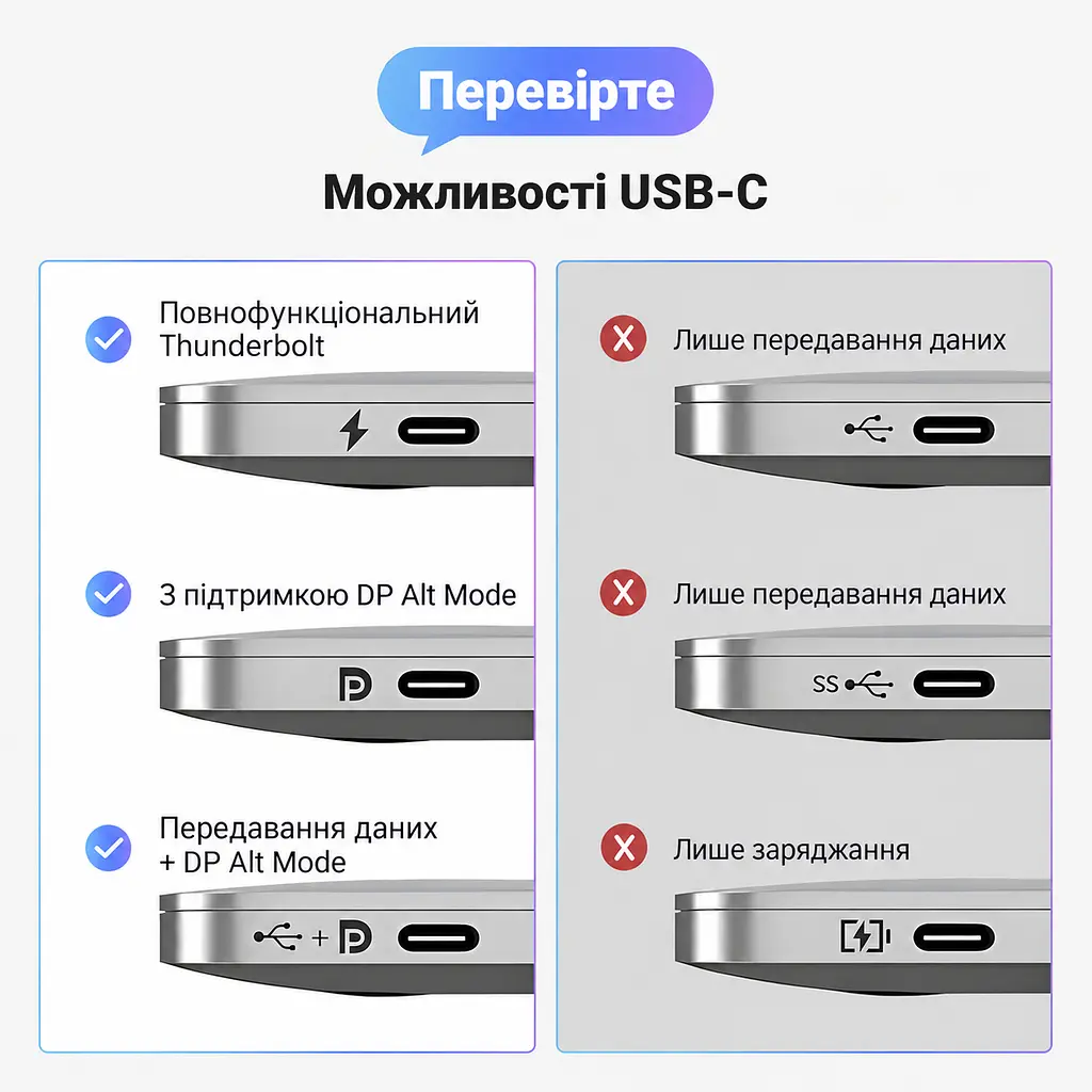 Відеоадаптер UGREEN CM654 USB-C - DisplayPort 8K 60 Гц 0,1 м космічний сірий (15575) - фото 5