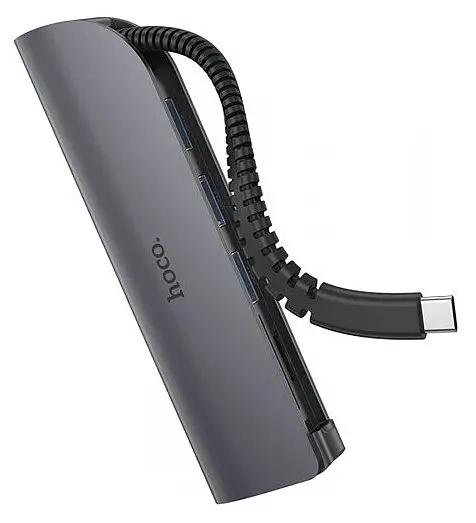 USB Хаб Hoco Easy connect Type-C HB17 3 USB - фото 4