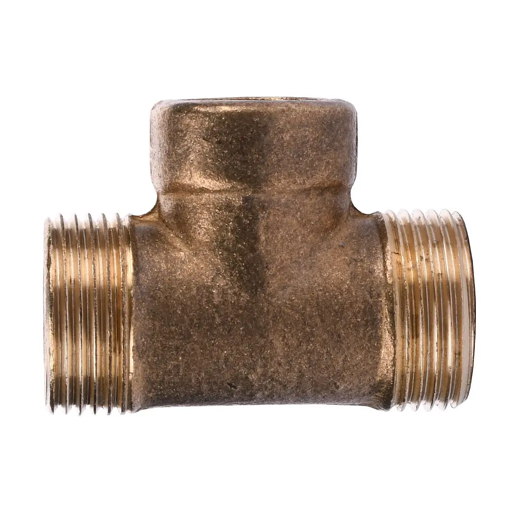 Трійник редукційний латунний 3/4″ЗР х 1/2″ВР х 3/4″ЗР ливарний посилений 664Б 000011657 - фото 3