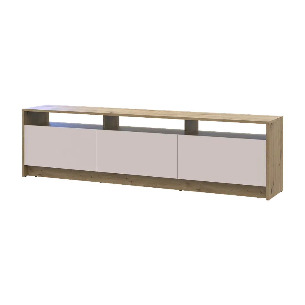 Тумба ТВ Doros U3 Дуб Артізан/Кашемір ДСП 180х33х43 (41516203)