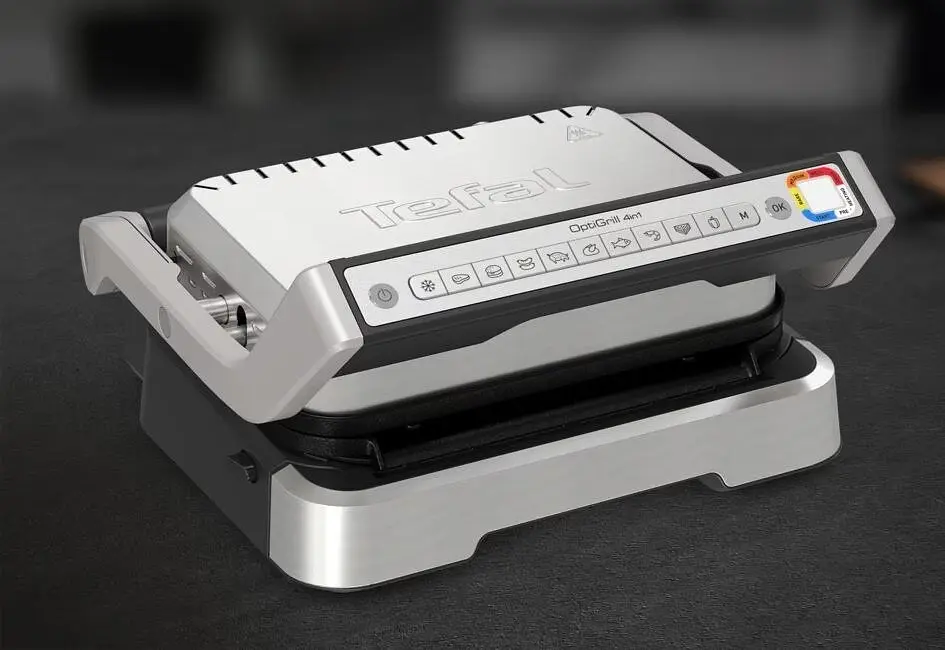 Гриль Tefal прижимной OptiGrill 4in1 Inox 2100Вт съемные пластины металл (GC774D30) - фото 4