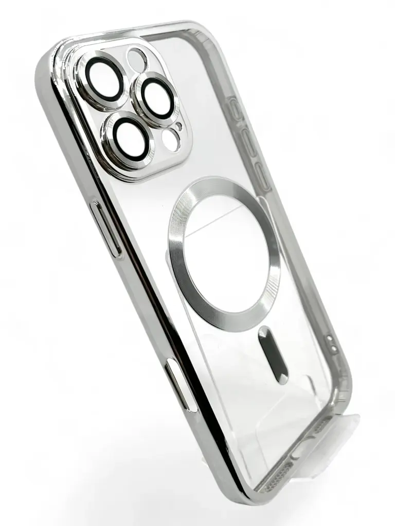 Чохол до мобільного телефона BeCover TPU Chrome Case (MagSafe) для Apple iPhone 16 Pro Max Silver (712088) - фото 2
