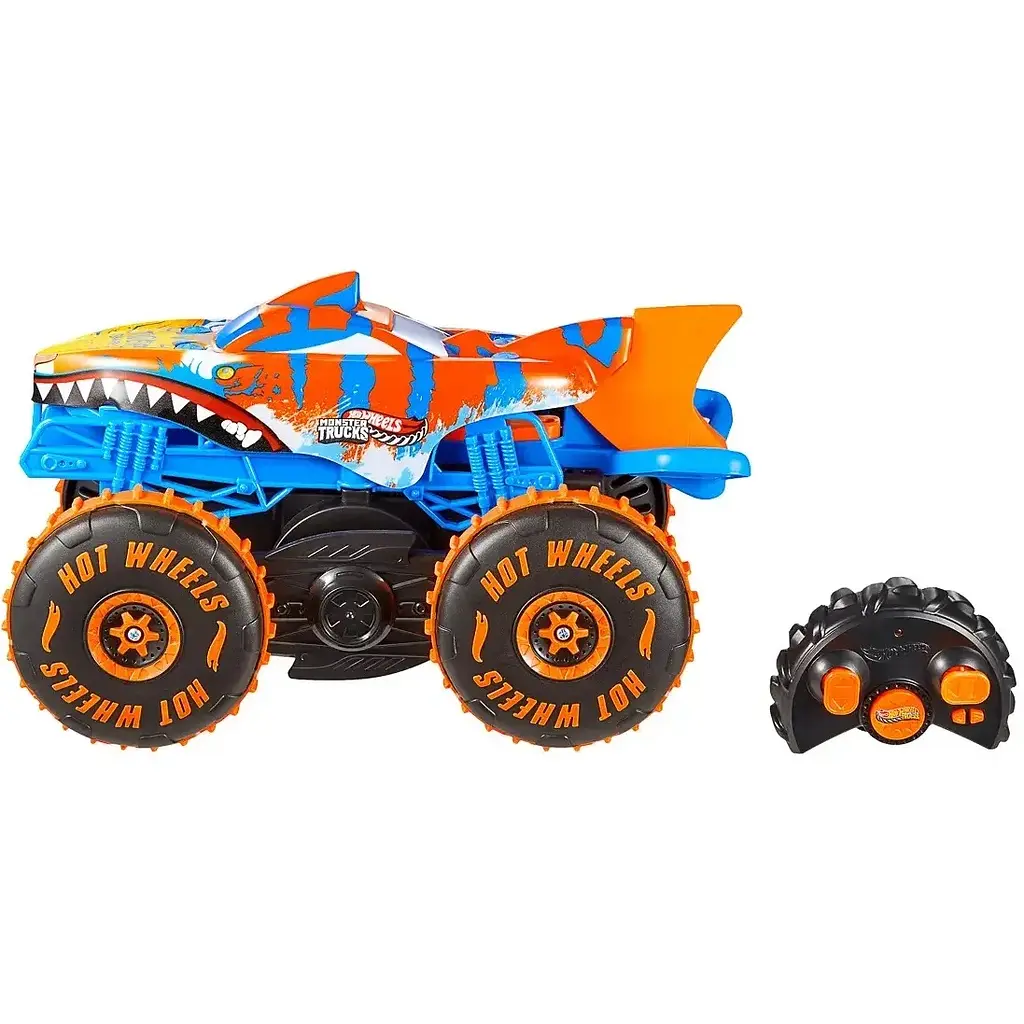 Машинка-позашляховик Hot Wheels Monster Trucks Tiger Shark Climber на радіокеруванні 1:15 збільшена (JFR39) - фото 5