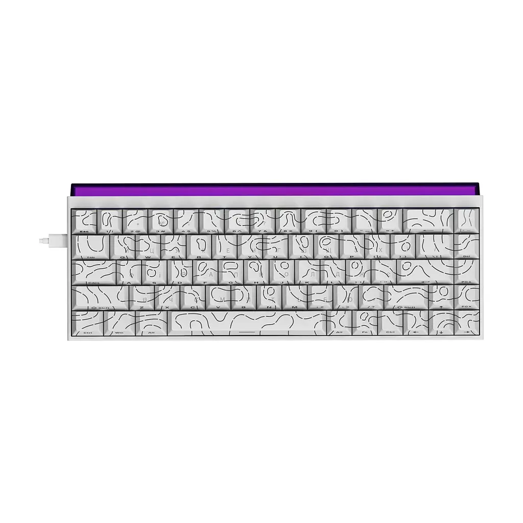 Клавіатура Ajazz NK68 Red Switch USB UA White (NK68-R-S-W) - фото 3