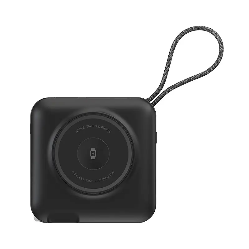 Портативний ЗП Power Bank WIWU Wi-P051 6 in 1 PD45W з БЗП+iWatch 15000 mAh Black - фото 4