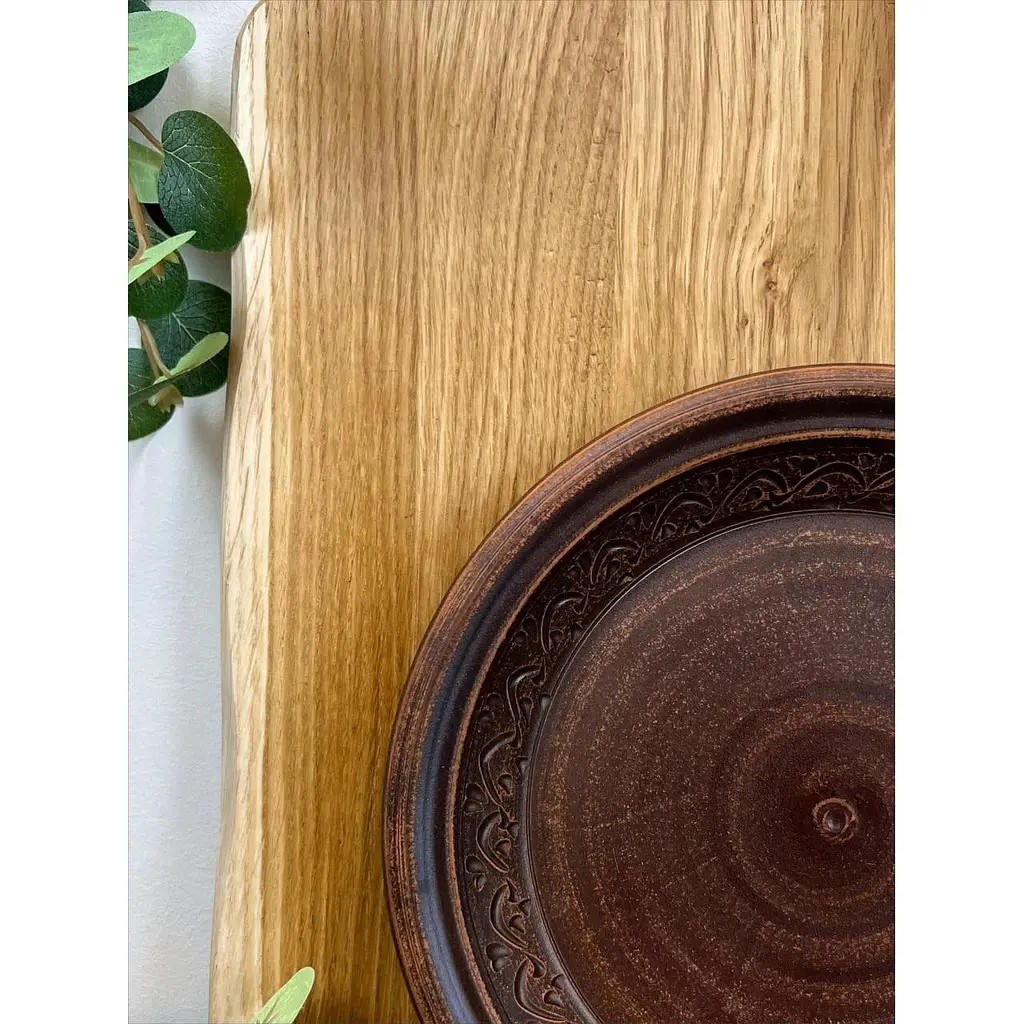 Тарілка 24 см керамічна (глиняна) різьблена Декор - фото 7