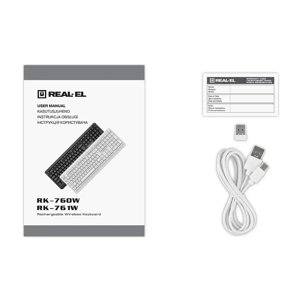 Клавіатура REAL-EL RK-761W Wireless White (EL123100059) - фото 9