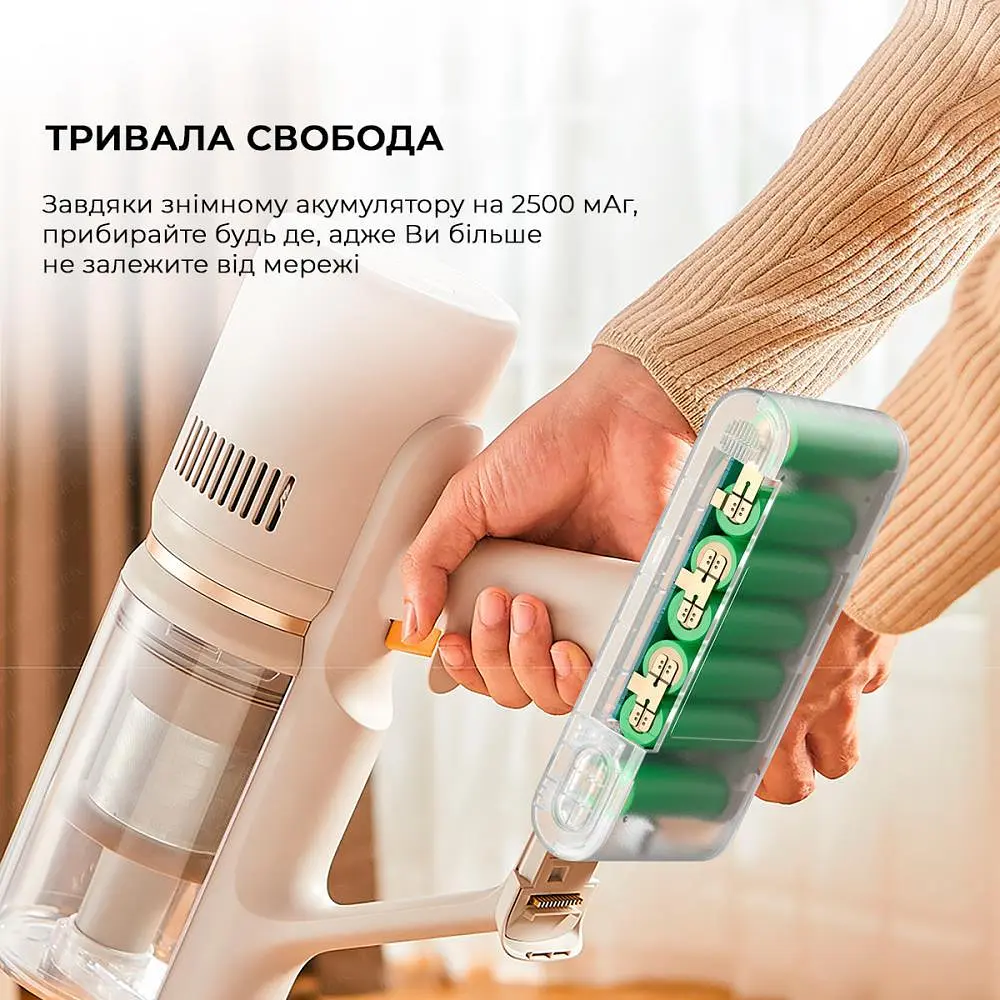 Акумуляторний пилосос Dreame Cordless Vacuum Cleaner U20 White - фото 7