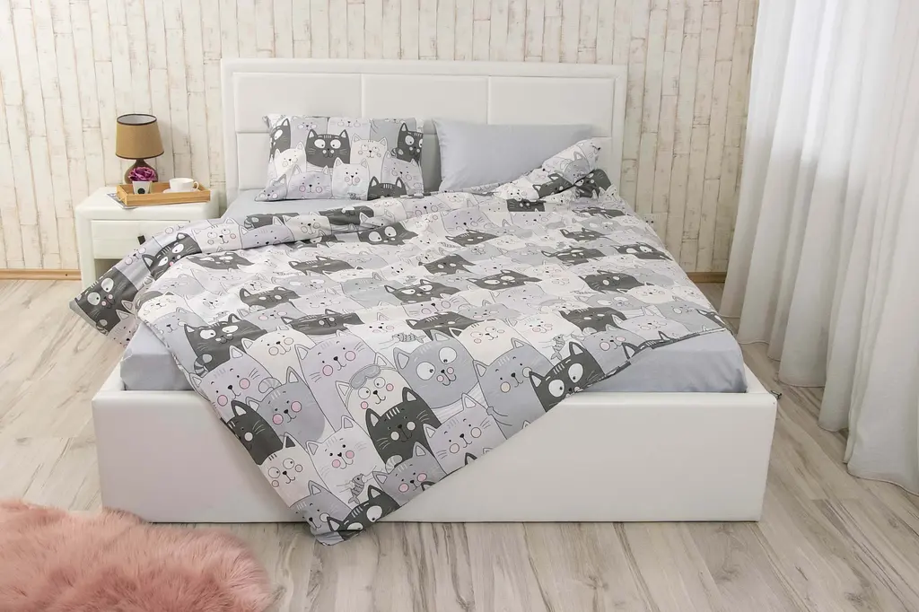 Комплект постільної білизни Руно євро "Grey Cat" бязь 845.114Б_Grey Cat - фото 3