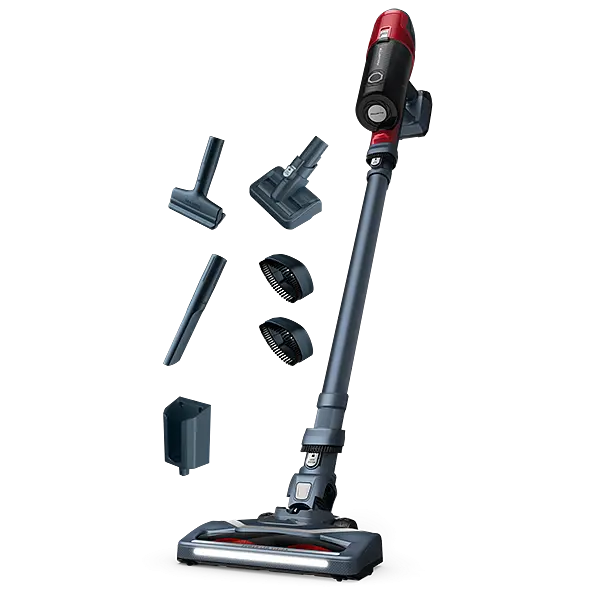 ROWENTA X-Pert 6.60 Animal Care RH6878WO вертикальний пилосос, 0.55 л, 18 В, максимальна автономність 45 хв, темно-синьо-червоний