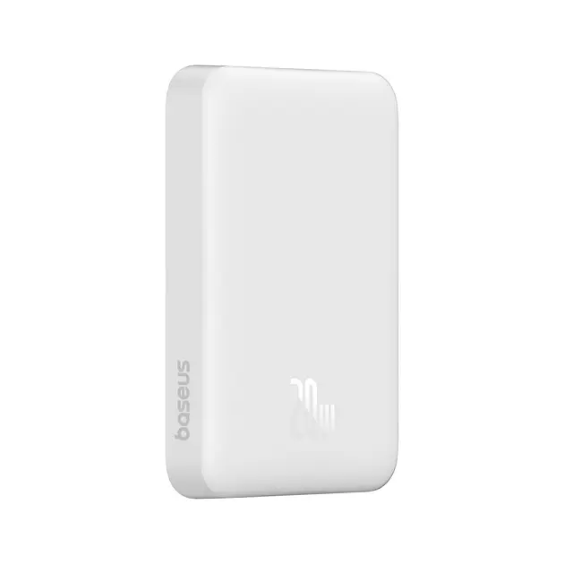 Портативне бездротове ЗУ - зовнішній акумулятор Baseus Magnetic Mini 20W 10000 mAh (PPCX070002) білий - фото 7