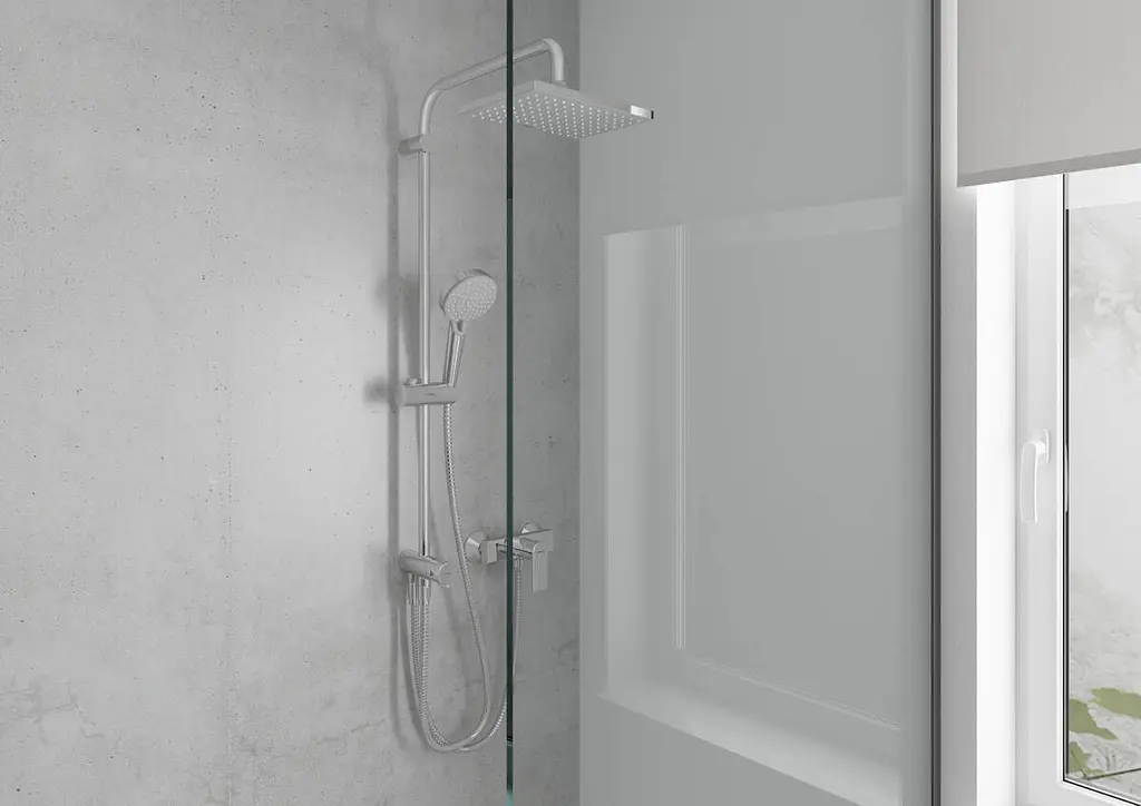 Душова система Hansgrohe Vernis Shape Showerpipe 230 1jet Reno EcoSmart Chrome 26289000, Хром - фото 2
