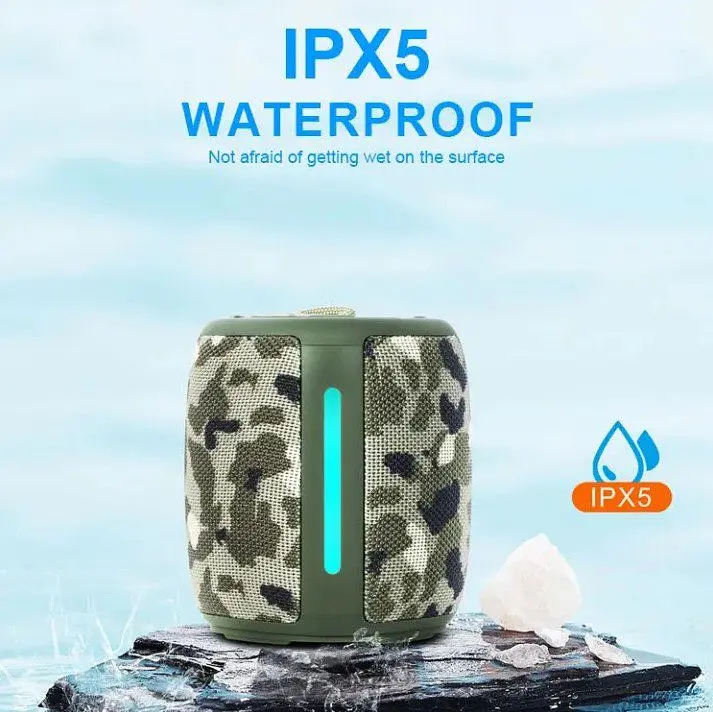 Портативная колонка ретро Kisonli Q17 Bluetooth 1800mAh 8Вт Camouflage - фото 5