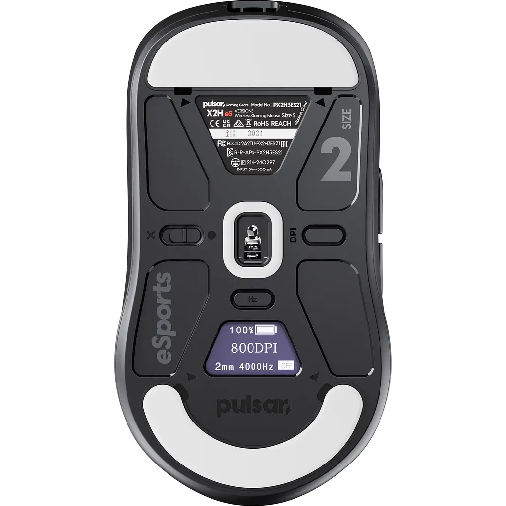 Мышь Pulsar X2H V3 eS Medium Black (PX2H3ES21) [156855] - фото 4