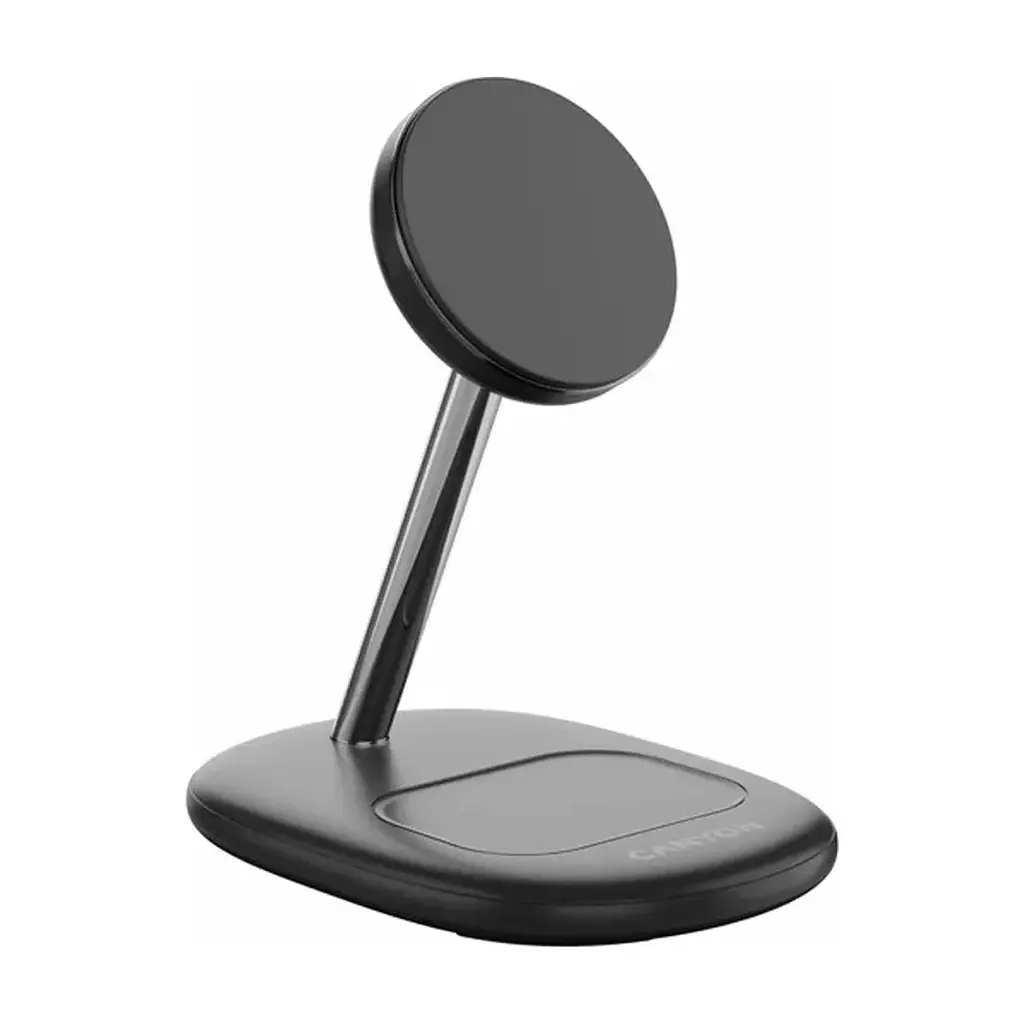 Зарядний пристрій Canyon wireless charger WCS-205 15W Qi2 2in1 w/o adapter Black (CNS-WCS205BW/A) - фото 4