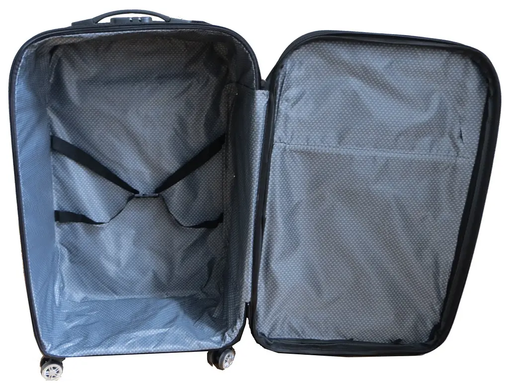 Тканева середня валіза на чотирьох колесах 67L Gedox темно-синій - фото 4