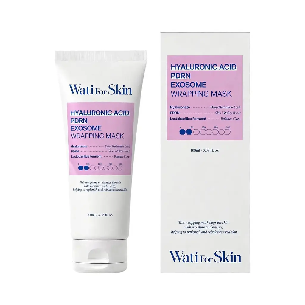 Маска-плівка WATI FOR SKIN для обличчя Hyaluronic Acid PDRN Exosome Wrapping Mask з гіалуроновою кислотою для зволоження 100 мл