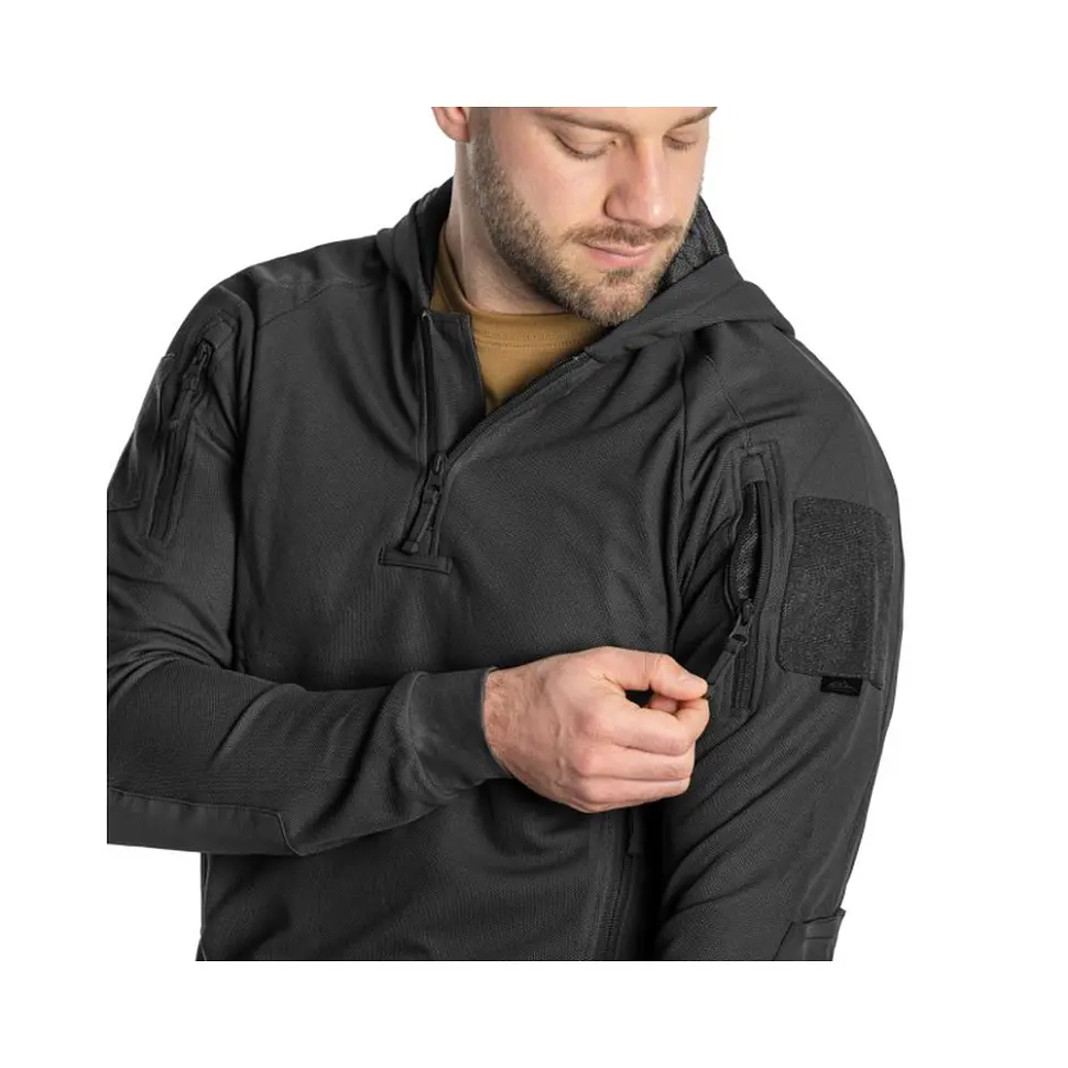 Кофта тактична Helikon-Tex RANGE HOODIE - TopCool, чорний, розмір M - фото 6