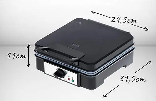 Электрическая вафельница Adler AD 3049 4 бельгийские вафли - фото 5