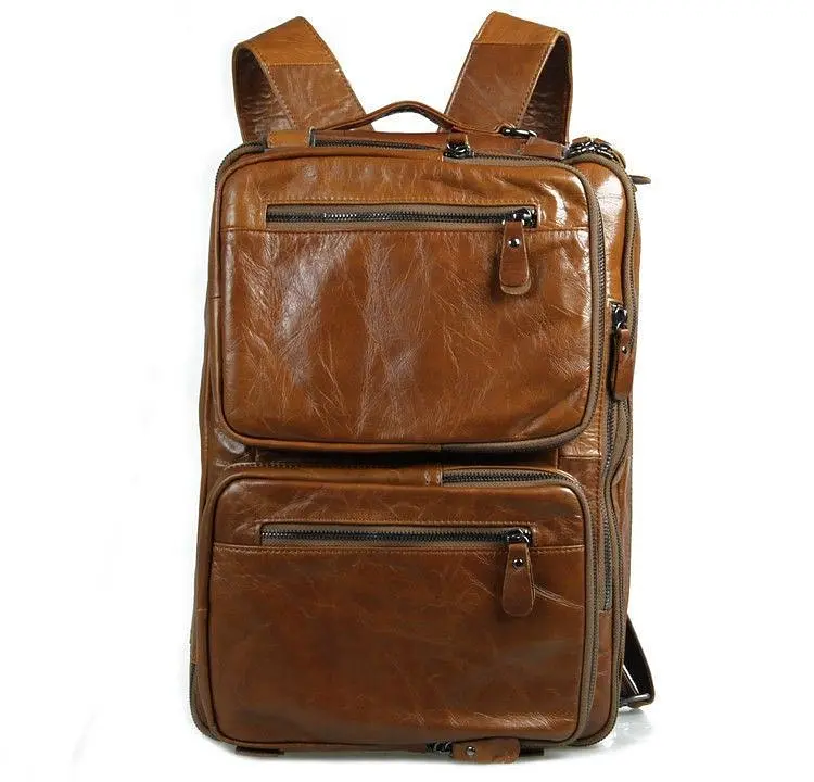Кожаная мужская сумка John McDee 27х15х38 см sum0026643 - фото 7