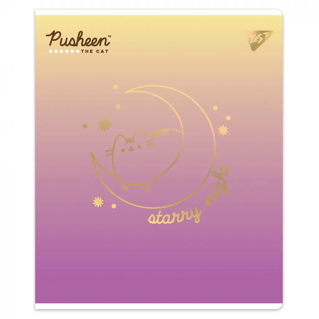 Набор тетрадей для записей А5 Yes Goldstar Pusheen 24 листа в клетку 10 шт. (767538) - фото 3