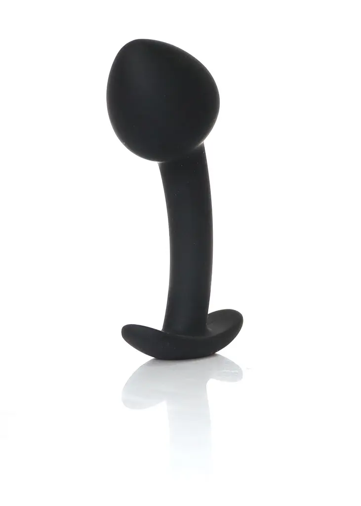 Анальна пробка - Silicone Black Curved Plug L - фото 2