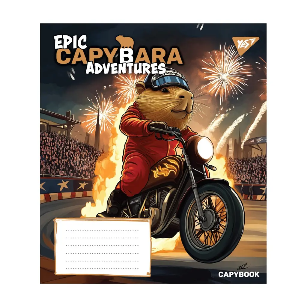 Зошит Yes Epic Capybara А5 12 аркушів лінія (767792), в асортименті - фото 5