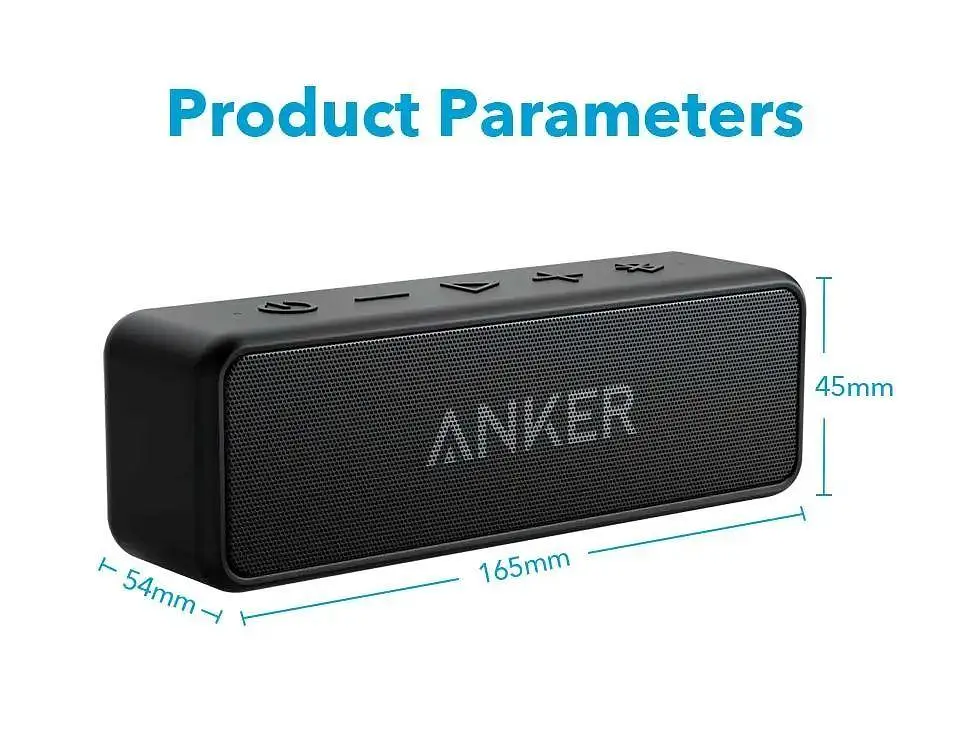 Колонка ANKER SOUNDCORE 2 (12W, 5200 mAh, Bluetooth 5.0, Вологозахист IPX7, 24 години акум) - фото 6
