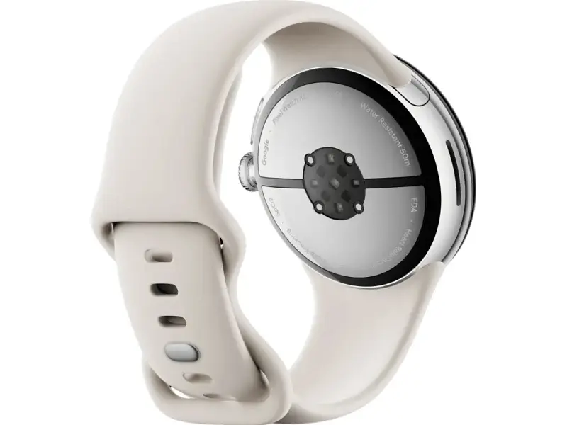 Смарт-годинник Google Pixel Watch 3 45 mm Wi-Fi Polished Silver Aluminum Case/Porcelain Active Band - фото 2