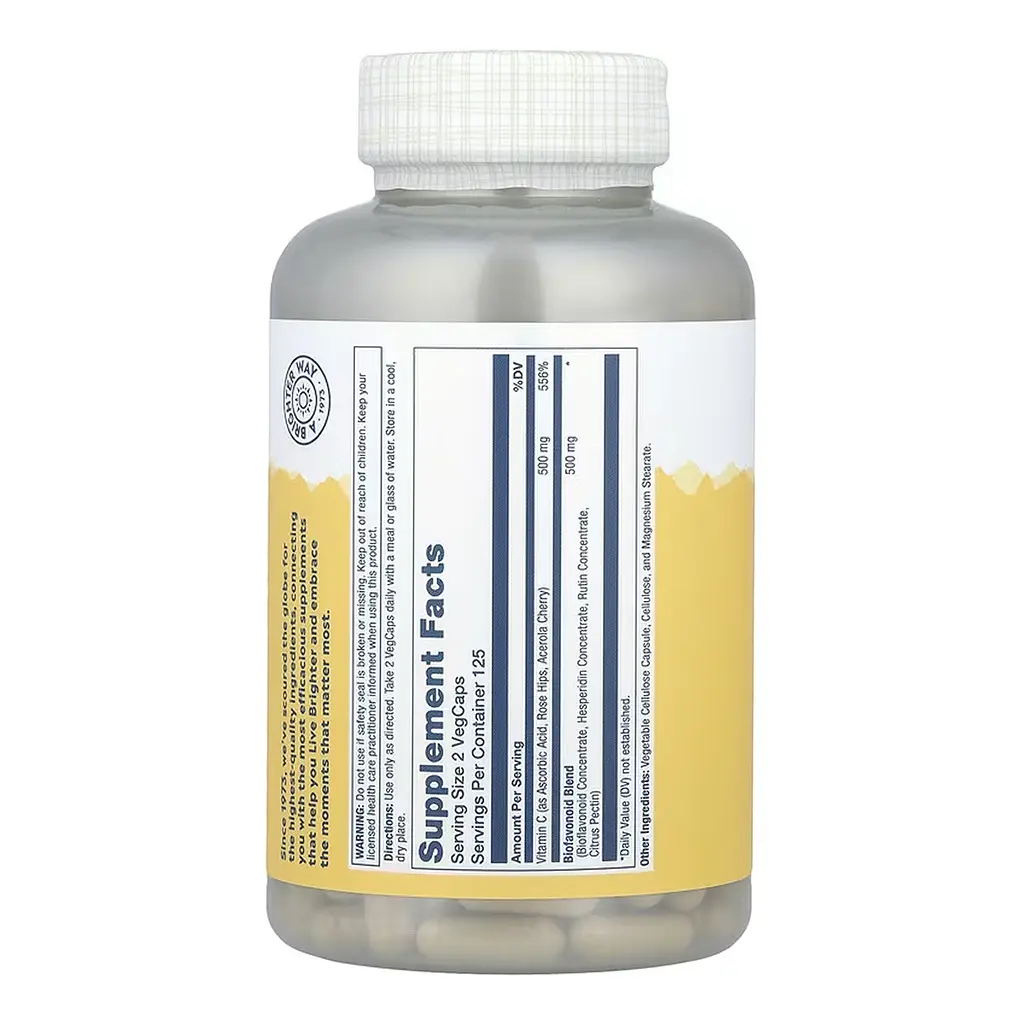 Vitamin C & Bioflavonoids 1:1 500mg - 250 vcaps - фото 2