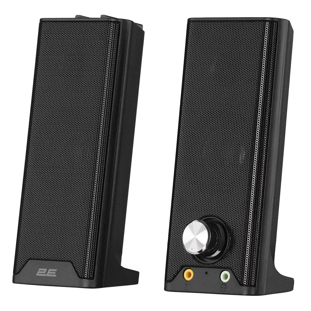 Комп'ютерні колонки 2E PCS203 Black, 2.0, USB, Metal