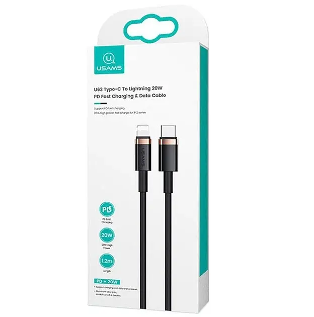 Кабель Type-C To Lightning 20W для швидкісної зарядки та передачі данних 1.2м Білий (6958444935645) - фото 2