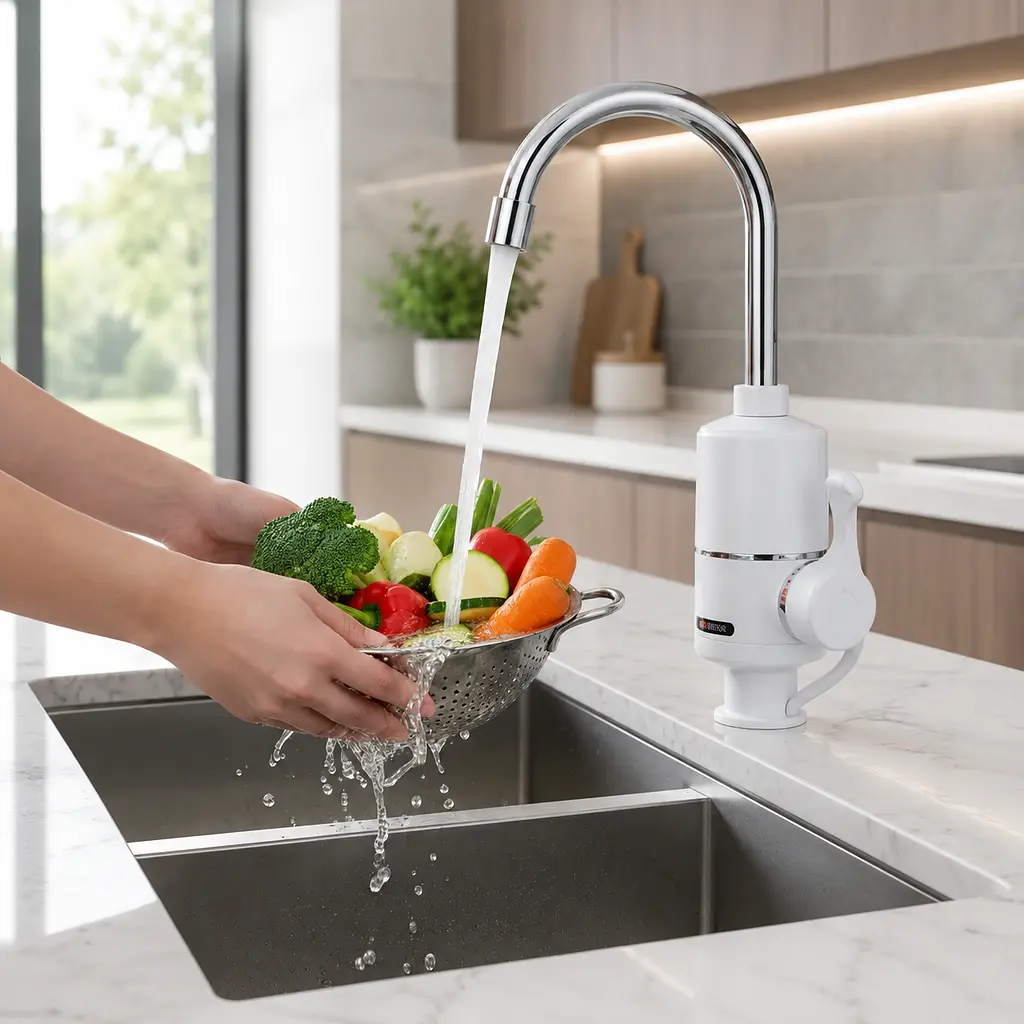 Водонагрівач Delimano WATER HEATER RX-004 / Кран-водонагрівач на нижнє підключення - фото 4