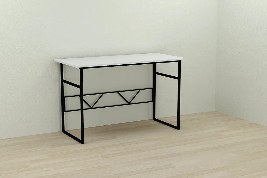 Компьютерный стол Ferrum-decor Райан 75x120x60 черный ДСП Белый 16мм (FRD-103681) - фото 4
