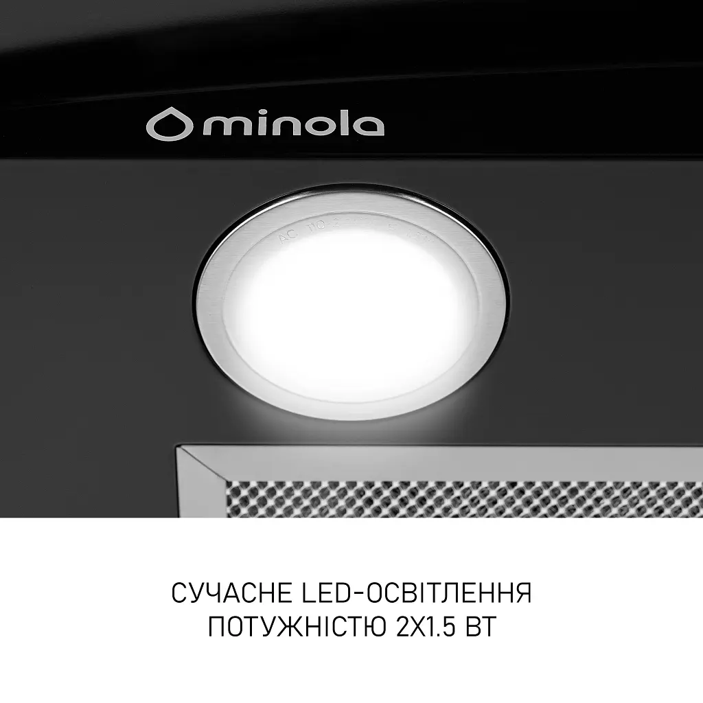 Вытяжка декоративная со стеклом Minola MTG 6242 BL LED - фото 6