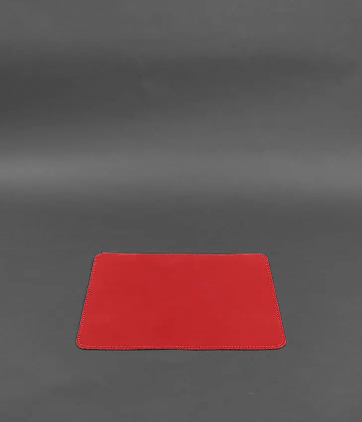 Коврик для мышки из натуральной кожи 1.0 красный краст - фото 2